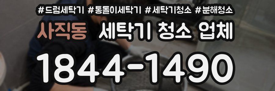 사직동 세탁기 청소 업체
