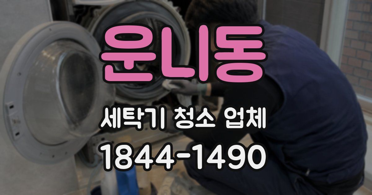 운니동 세탁기 청소 업체