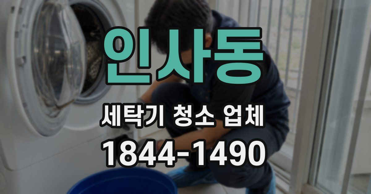 인사동 세탁기 청소 업체