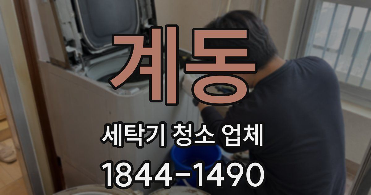 계동 세탁기 청소 업체