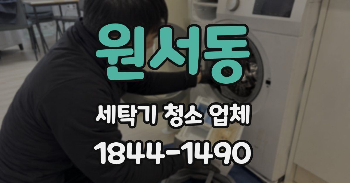원서동 세탁기 청소 업체
