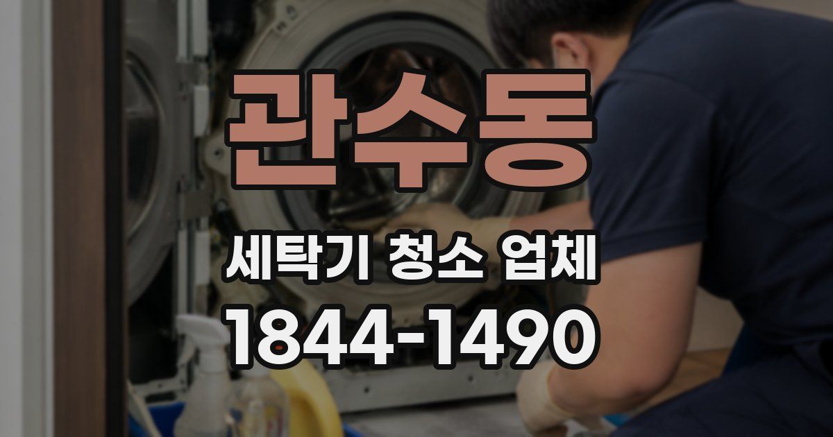관수동 세탁기 청소 업체