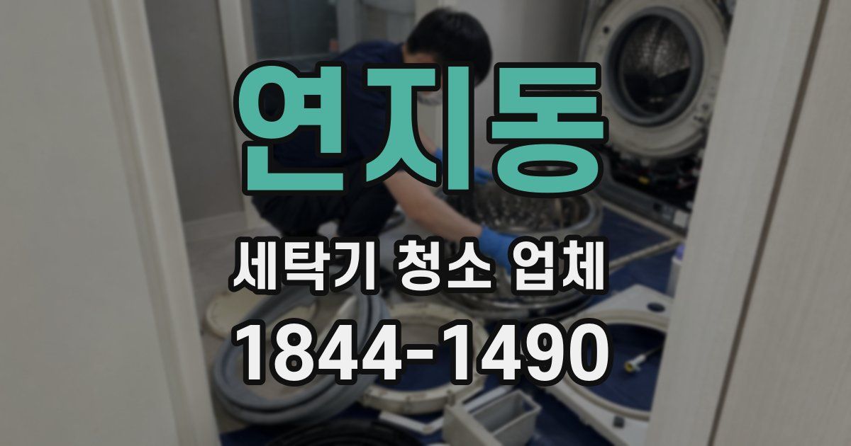 연지동 세탁기 청소 업체
