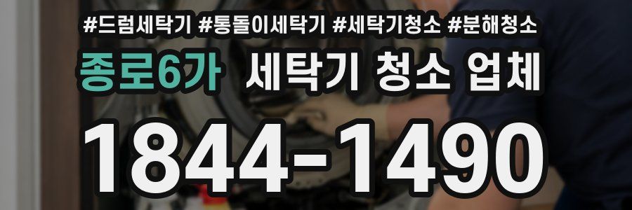 종로6가 세탁기 청소 업체