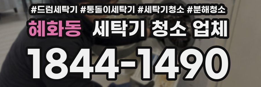 혜화동 세탁기 청소 업체
