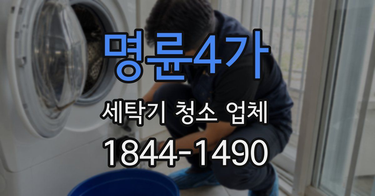 명륜4가 세탁기 청소 업체