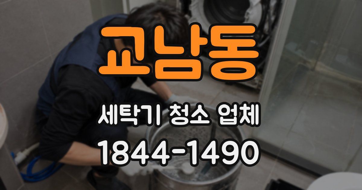 교남동 세탁기 청소 업체