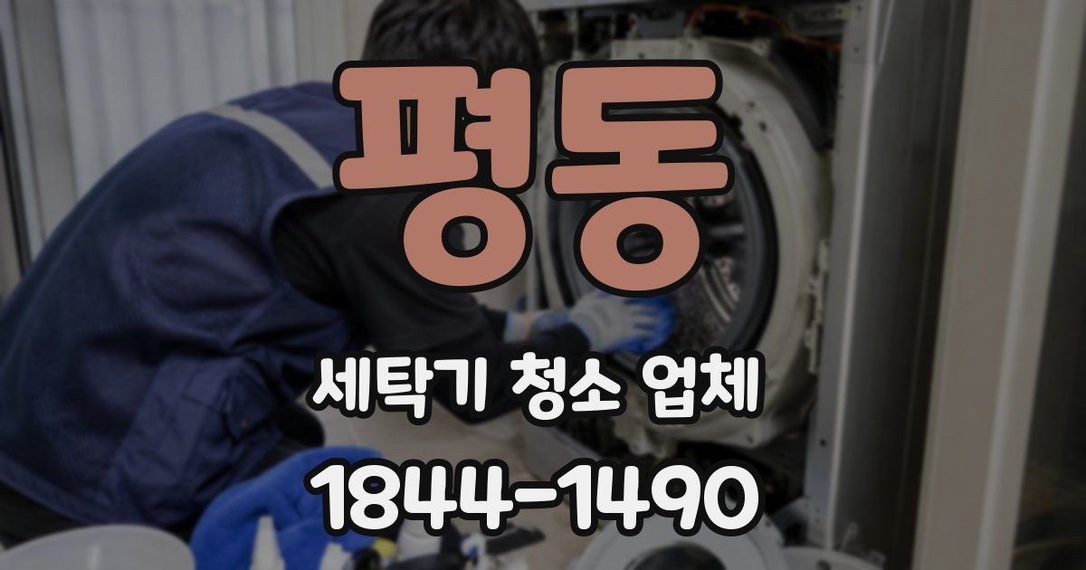 평동 세탁기 청소 업체