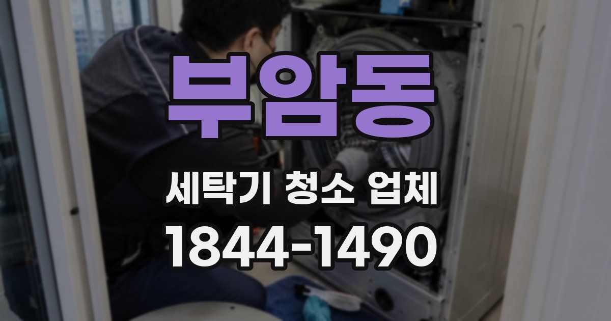 부암동 세탁기 청소 업체