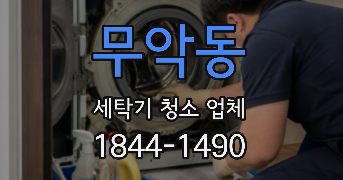 무악동 세탁기 청소 업체