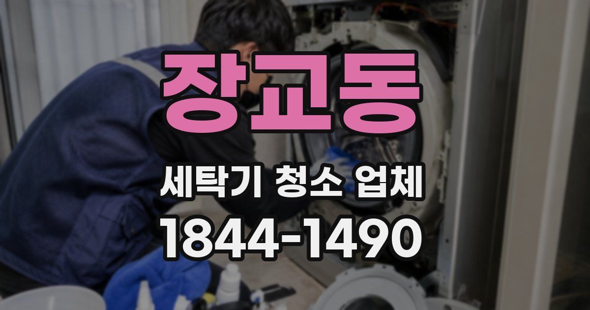장교동 세탁기 청소 업체
