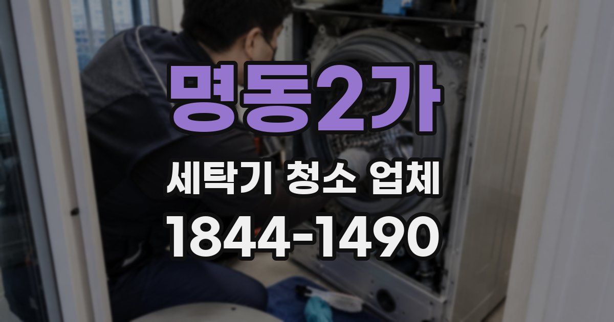명동2가 세탁기 청소 업체