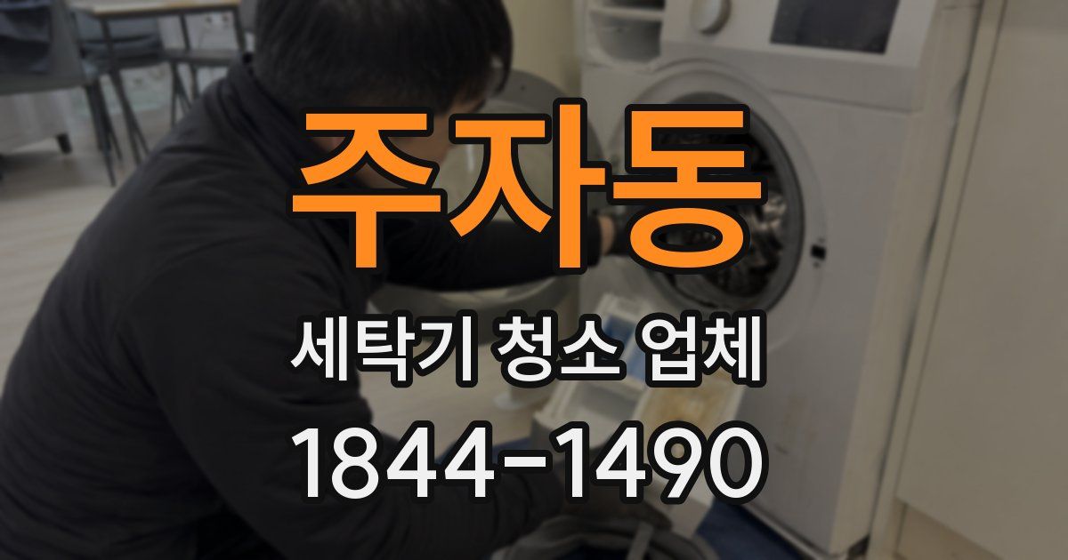 주자동 세탁기 청소 업체