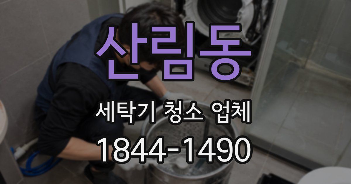 산림동 세탁기 청소 업체