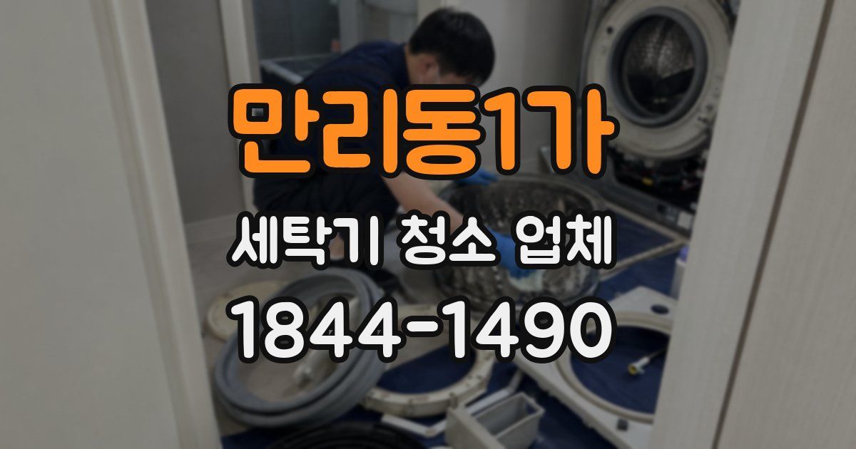 만리동1가 세탁기 청소 업체