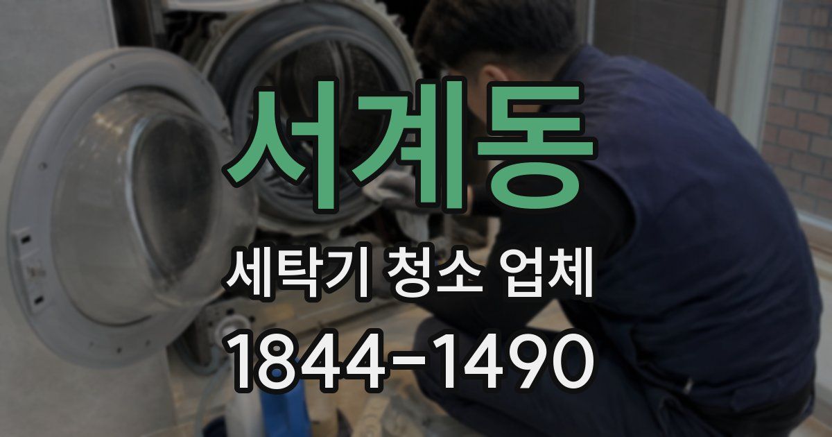 서계동 세탁기 청소 업체