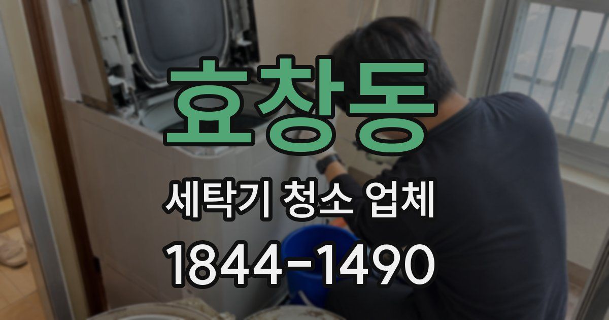 효창동 세탁기 청소 업체