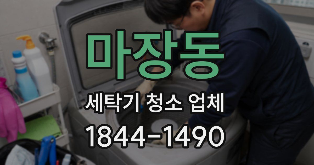 마장동 세탁기 청소 업체