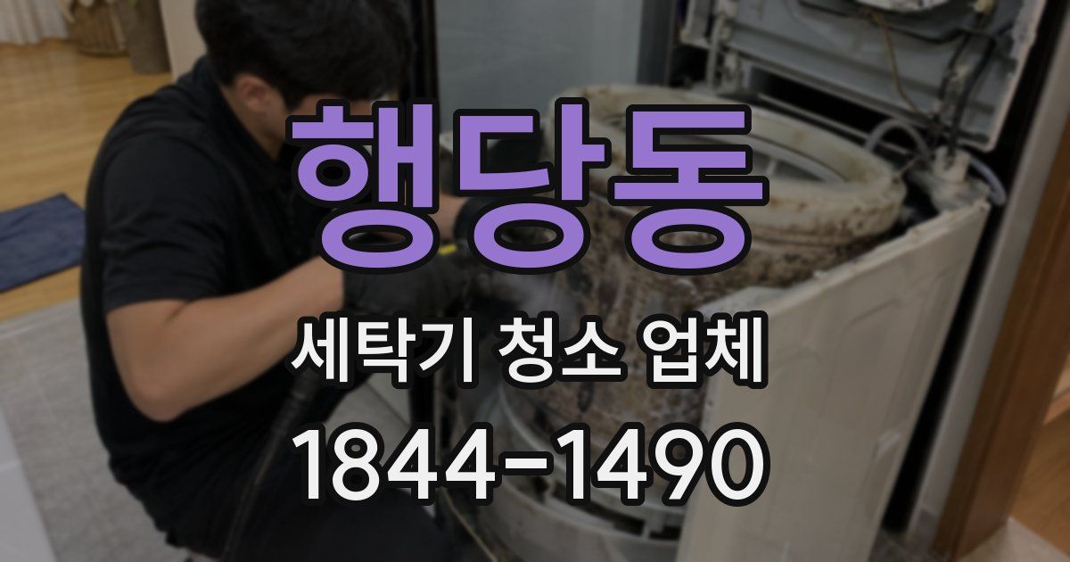 행당동 세탁기 청소 업체