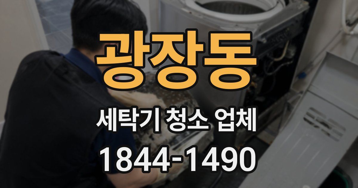 광장동 세탁기 청소 업체