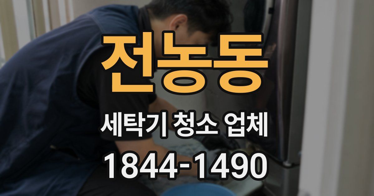전농동 세탁기 청소 업체