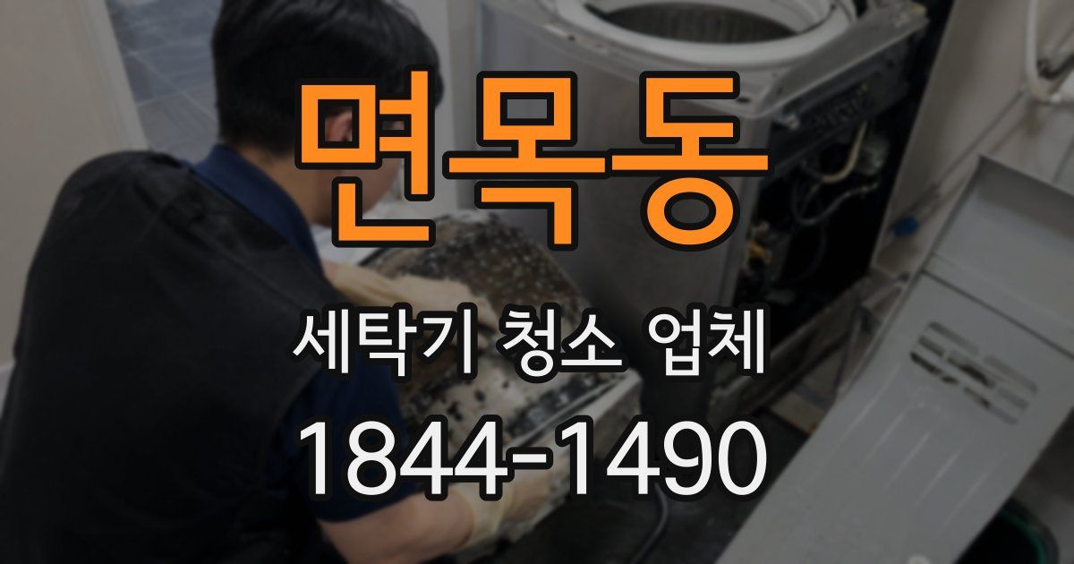 면목동 세탁기 청소 업체