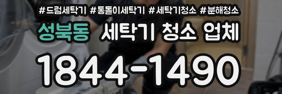 성북동 세탁기 청소 업체