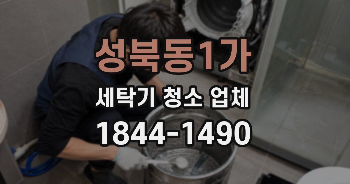 성북동1가 세탁기 청소 업체