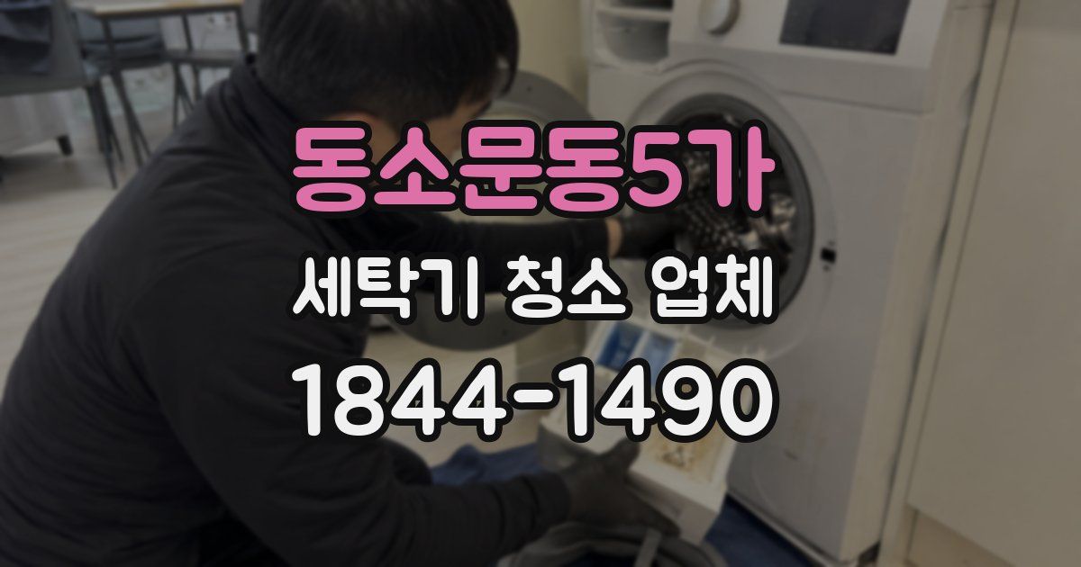 동소문동5가 세탁기 청소 업체