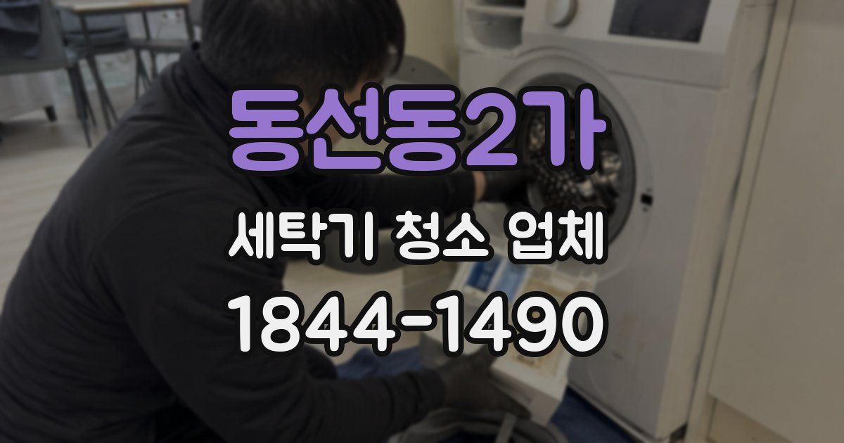 동선동2가 세탁기 청소 업체