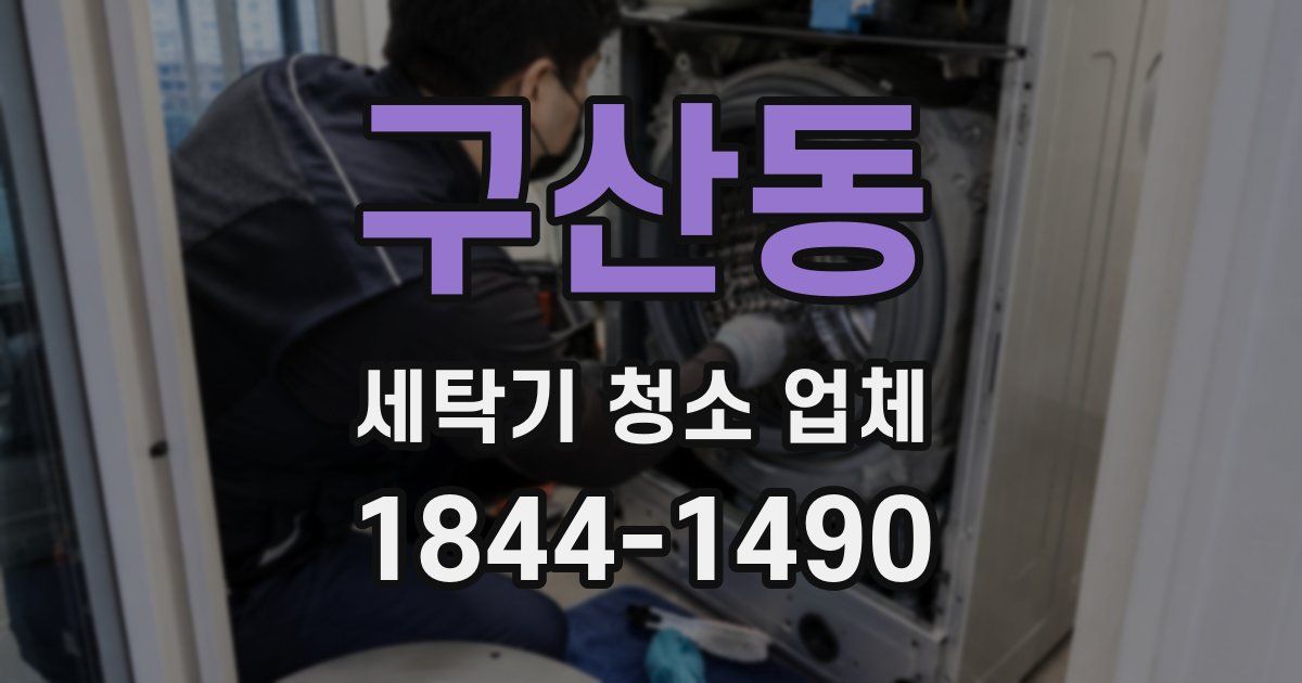 구산동 세탁기 청소 업체
