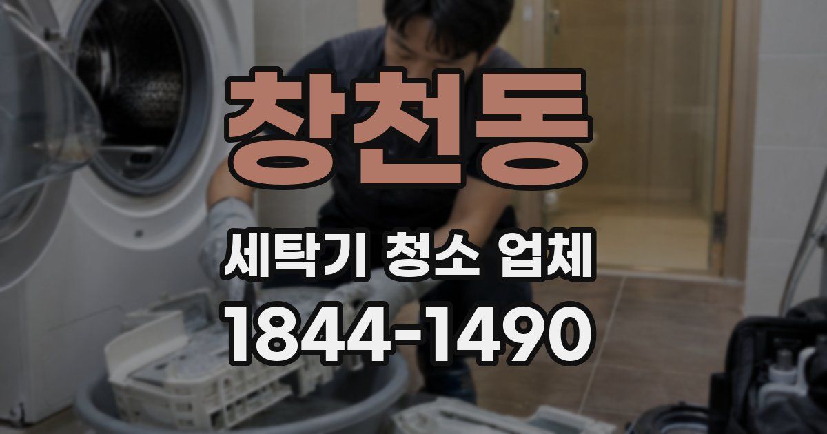 창천동 세탁기 청소 업체