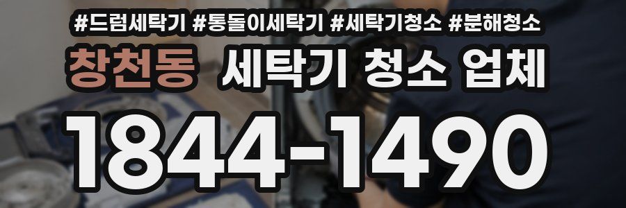 창천동 세탁기 청소 업체