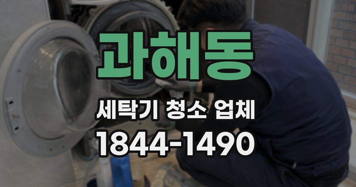 과해동 세탁기 청소 업체