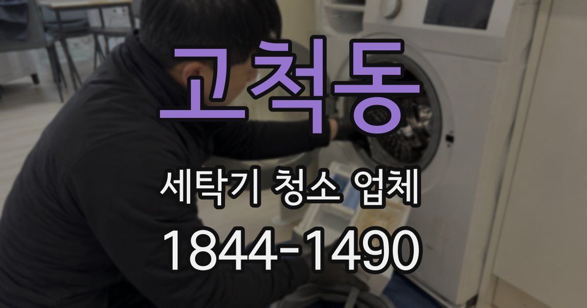 고척동 세탁기 청소 업체
