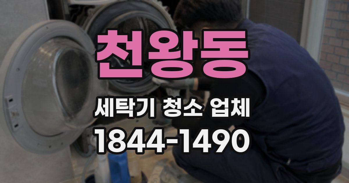천왕동 세탁기 청소 업체
