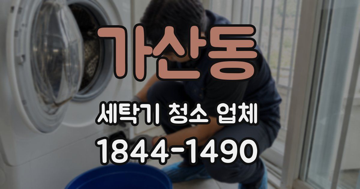 가산동 세탁기 청소 업체