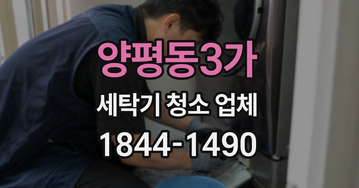 양평동3가 세탁기 청소 업체