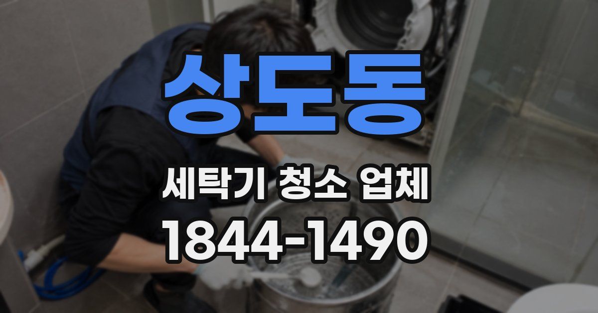 상도동 세탁기 청소 업체