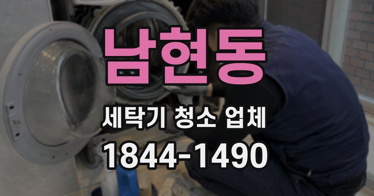 남현동 세탁기 청소 업체