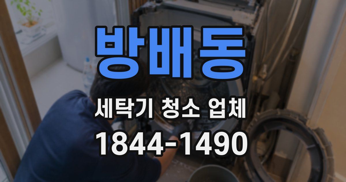 방배동 세탁기 청소 업체