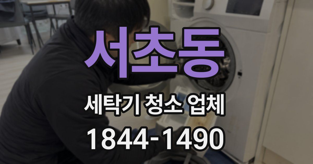 서초동 세탁기 청소 업체