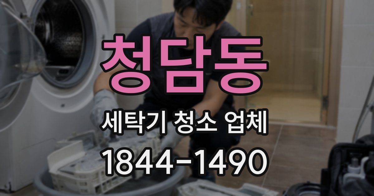 청담동 세탁기 청소 업체