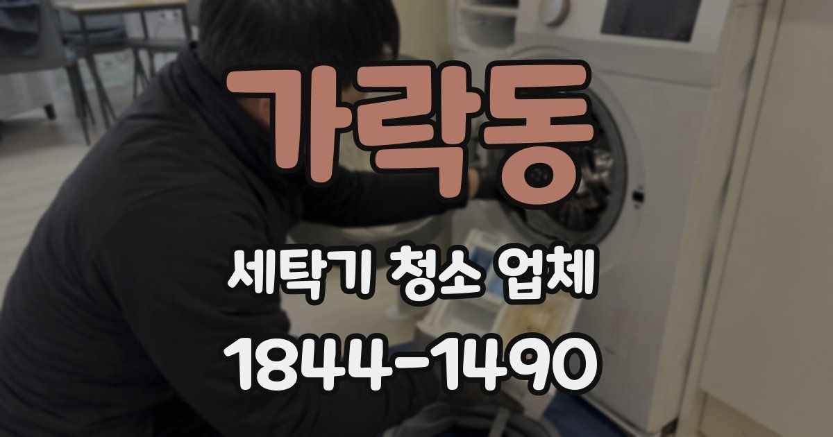 가락동 세탁기 청소 업체
