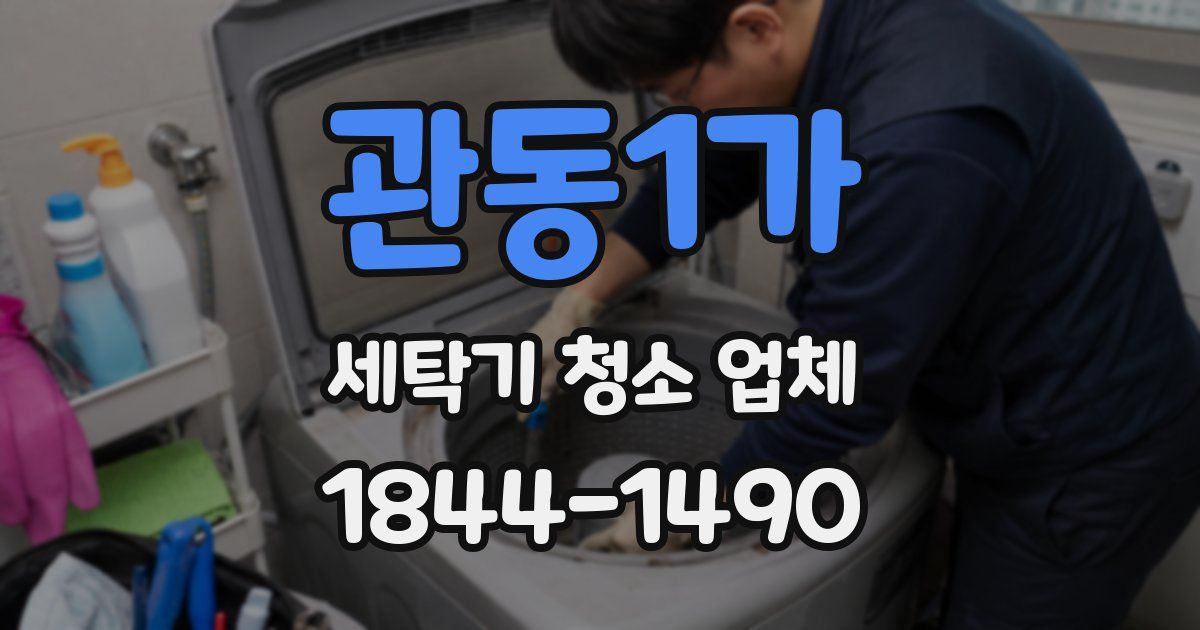 관동1가 세탁기 청소 업체