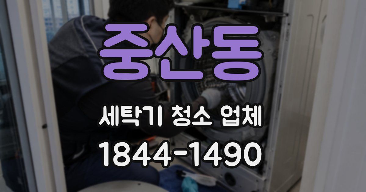 중산동 세탁기 청소 업체