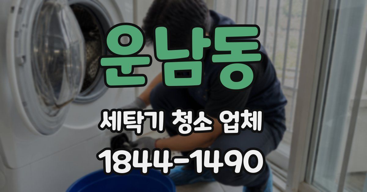 운남동 세탁기 청소 업체