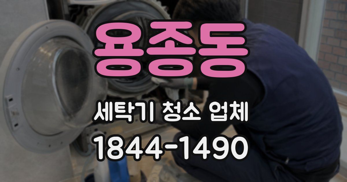 용종동 세탁기 청소 업체