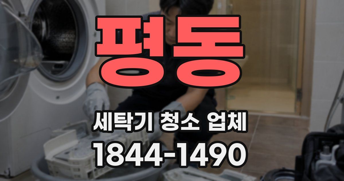 평동 세탁기 청소 업체