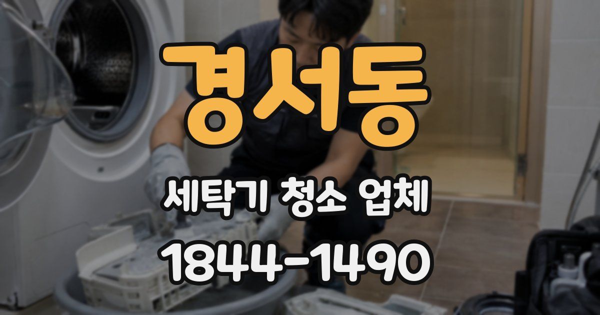 경서동 세탁기 청소 업체